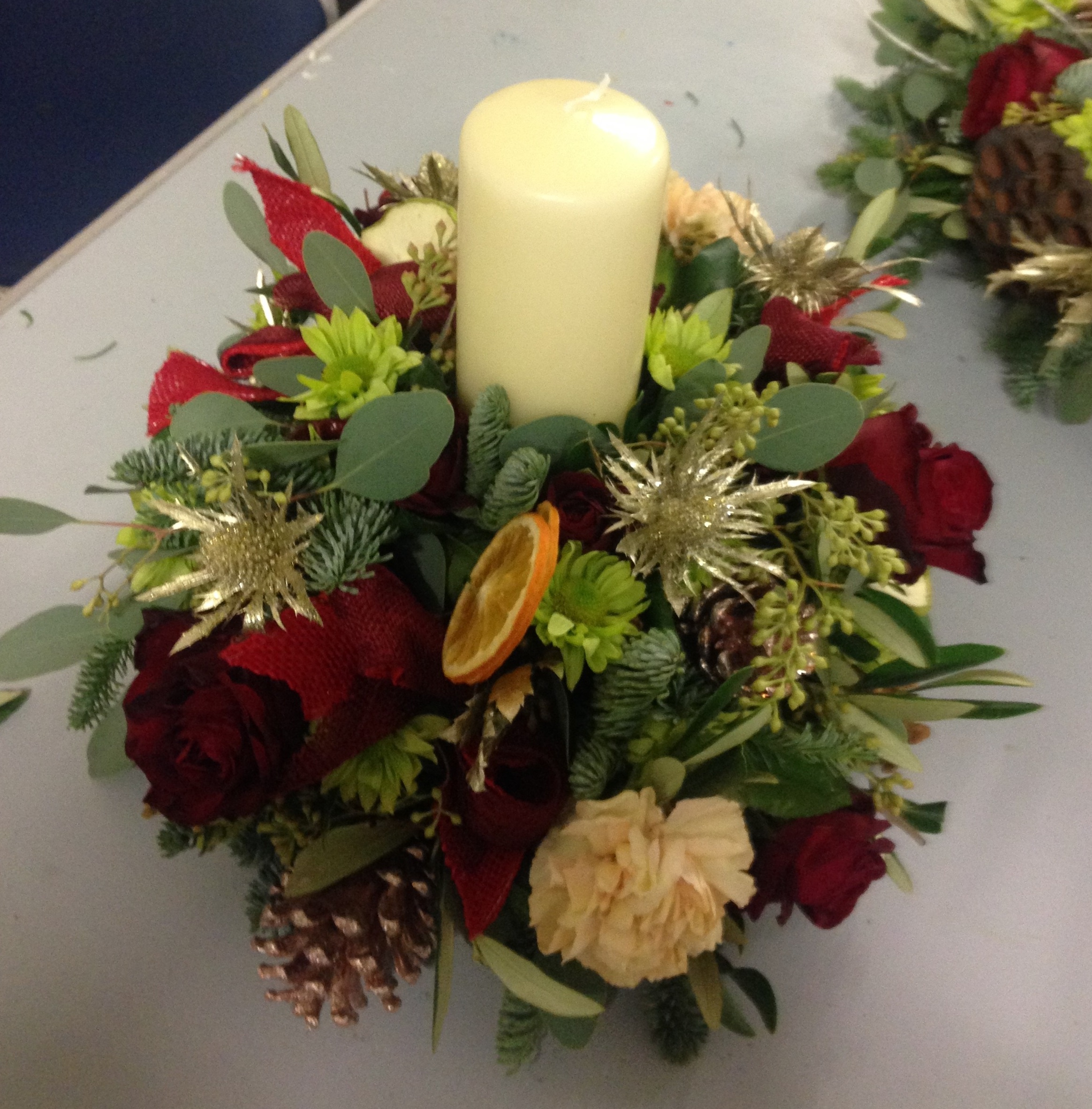 Floristry Night School: Christmas Table Decorations : Norden Farm