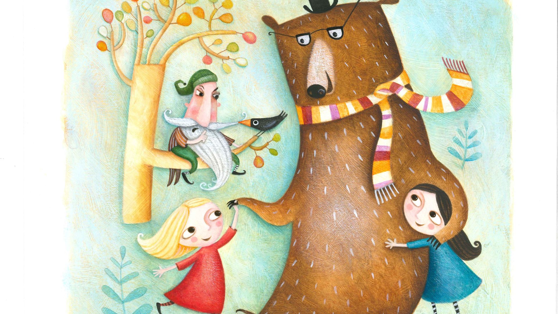 Snow White Rose Red Bear Brown