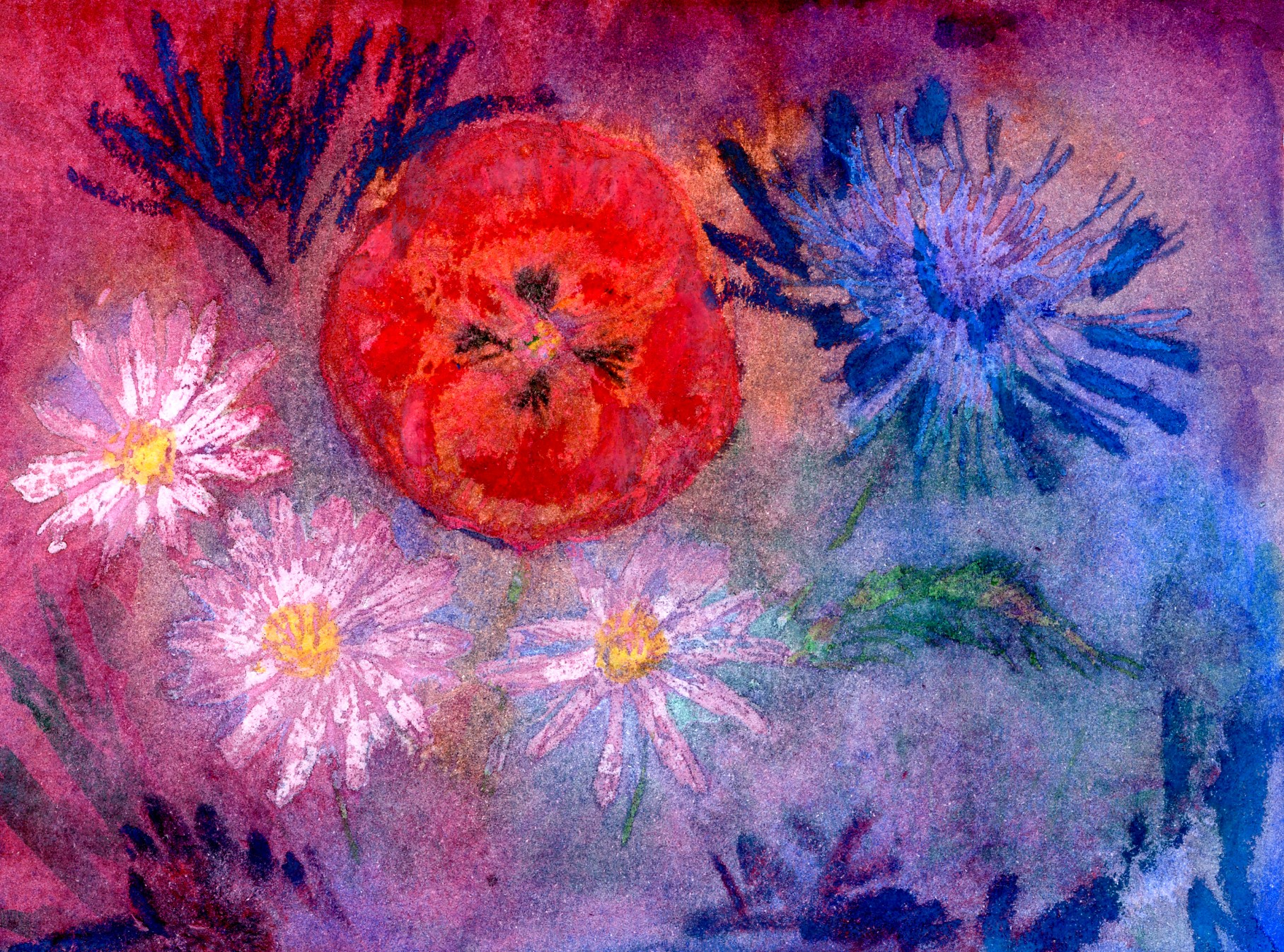 Oil Pastel as a Wax Resist