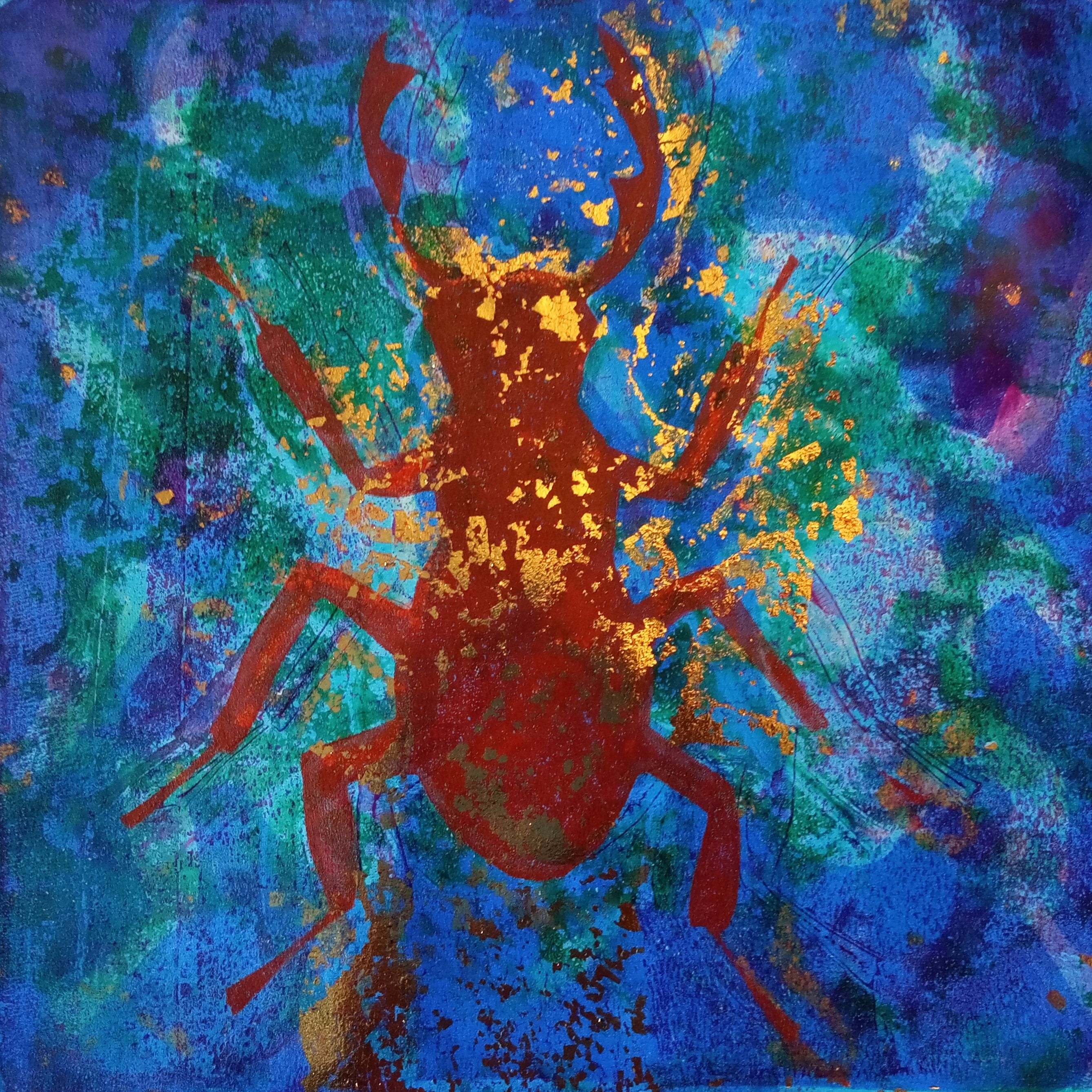 Monoprint without a Press: using a gel plate and acrylic ink