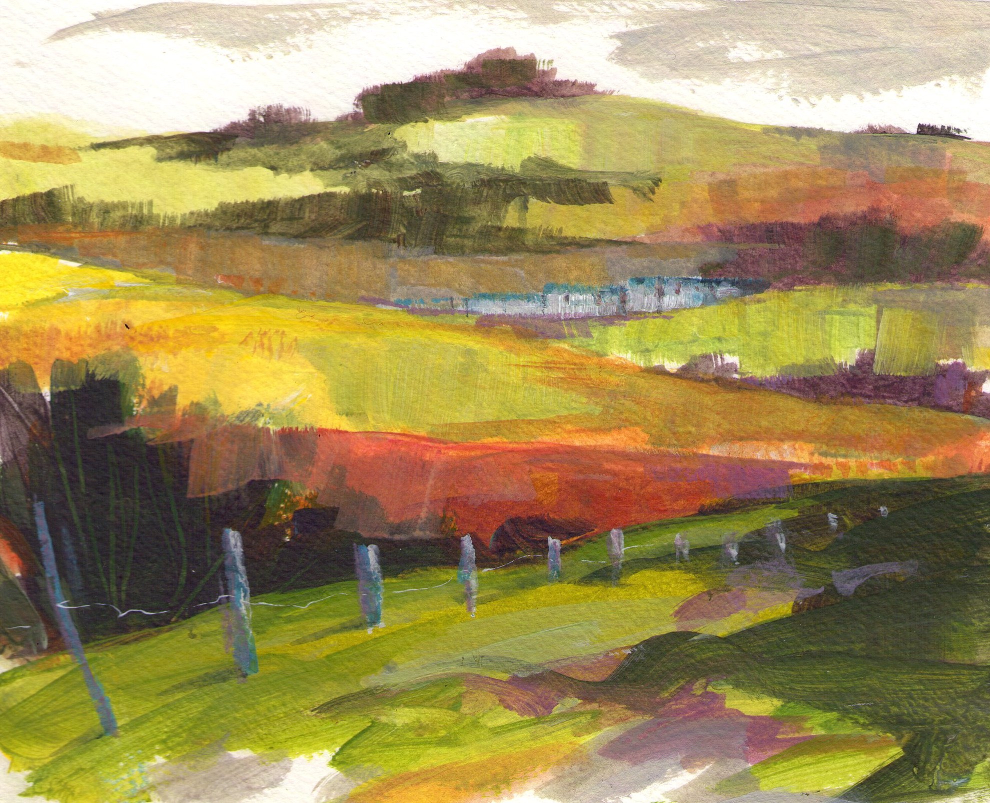 Acrylics Loose And Lively Landscapes Norden Farm Centre For The
